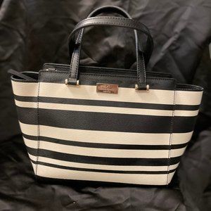 Kate Spade Black and White Stripe Handbag